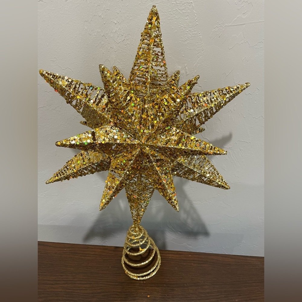Hobby Lobby Gold Glitter Star Tree Topper